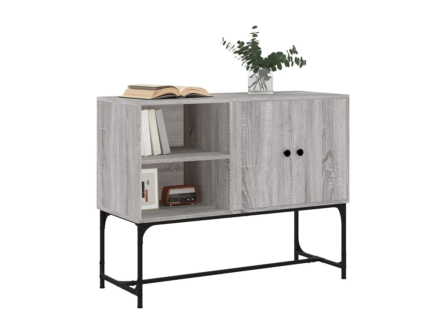 Buffet sonoma gris 100x40x79,5 cm bois d'ingénierie