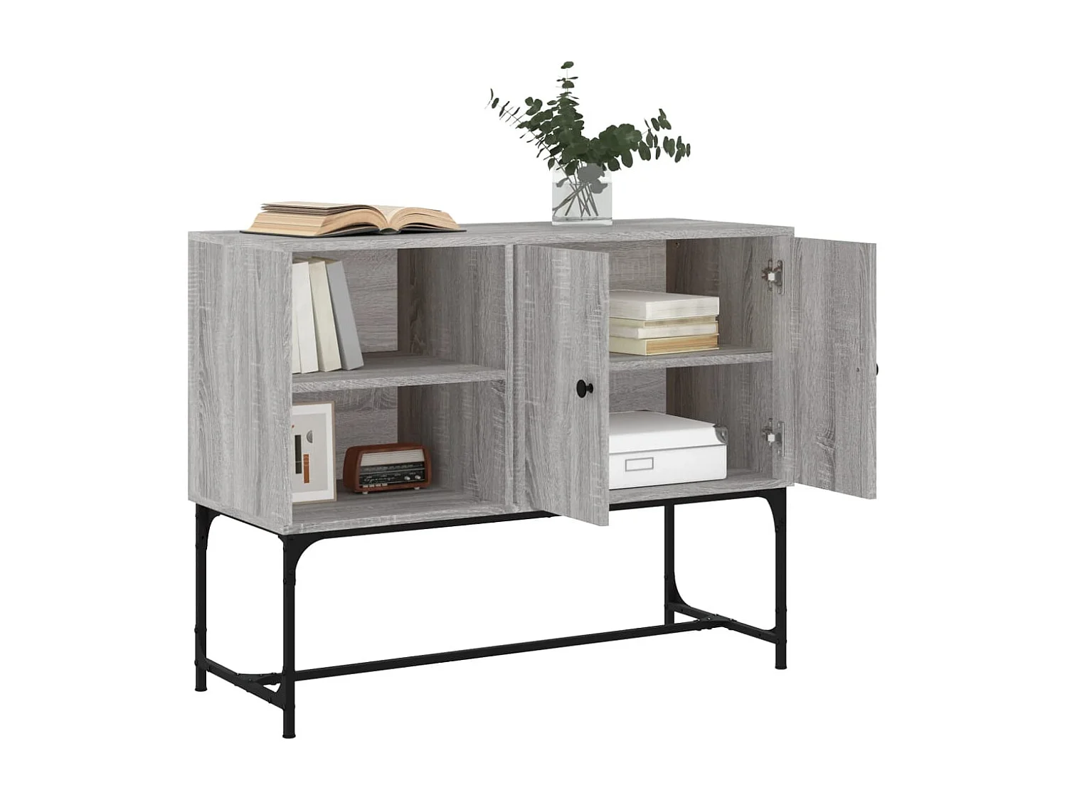 Buffet sonoma gris 100x40x79,5 cm bois d'ingénierie