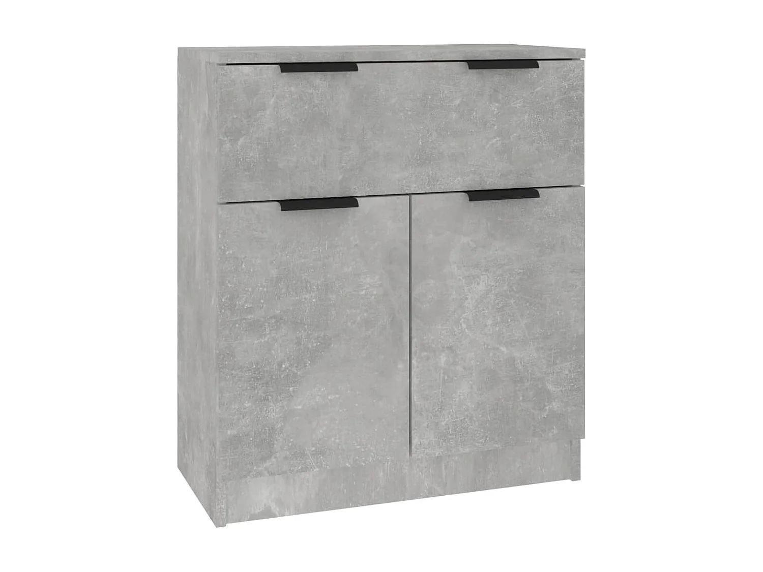 credenze a 3 pezzi, grigio cemento, legno ingegnerizzato