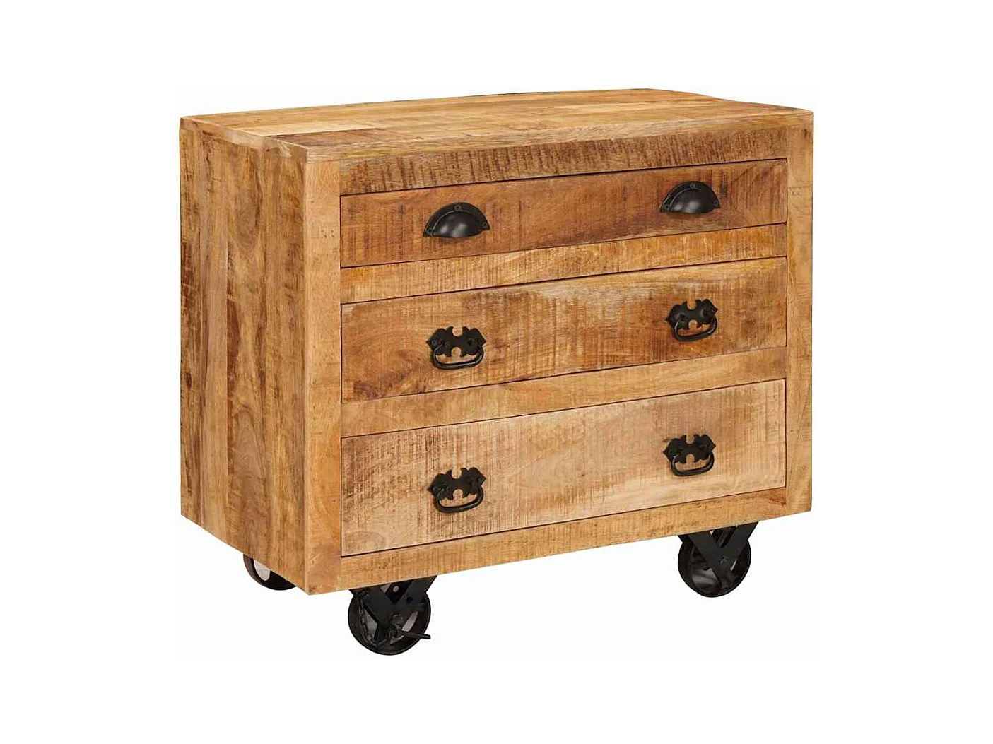 Meuble d'appoint Marron 70 x 38 x 63 cm bois de manguier massif