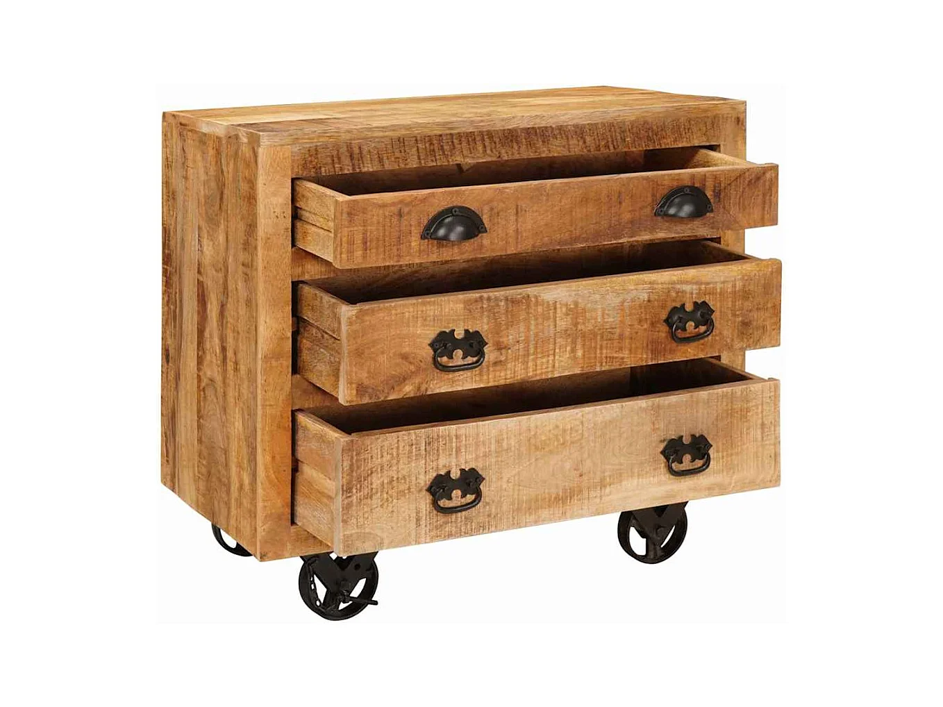 Meuble d'appoint Marron 70 x 38 x 63 cm bois de manguier massif