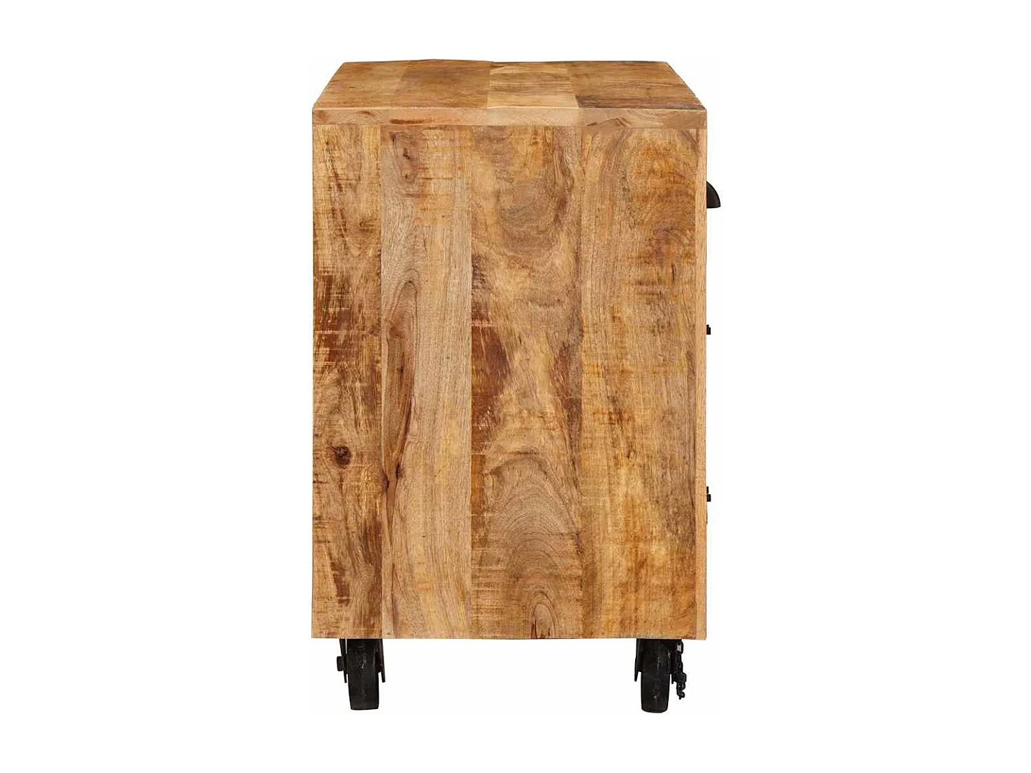 Bruine bijzettafel 70 x 38 x 63 cm massief mangohout