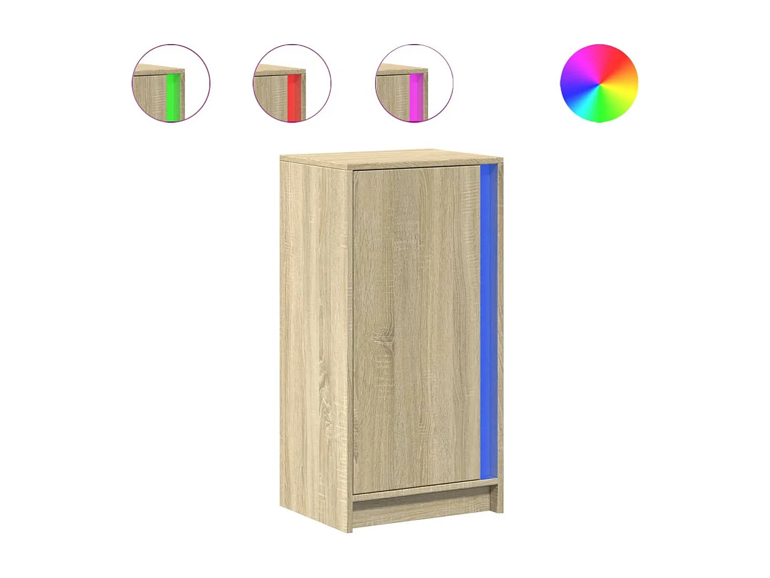 Sideboard mit LED Sonoma Eiche 42,5x34x85 cm Holzwerkstoff