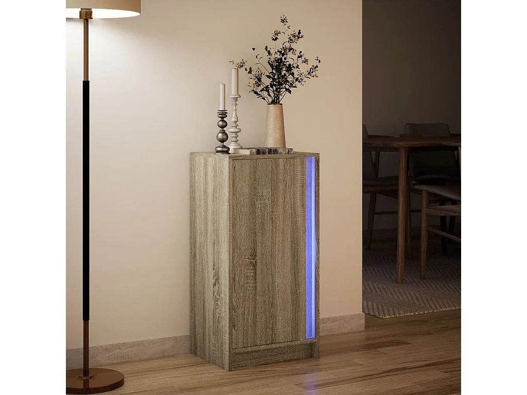 Sideboard mit LED Sonoma Eiche 42,5x34x85 cm Holzwerkstoff