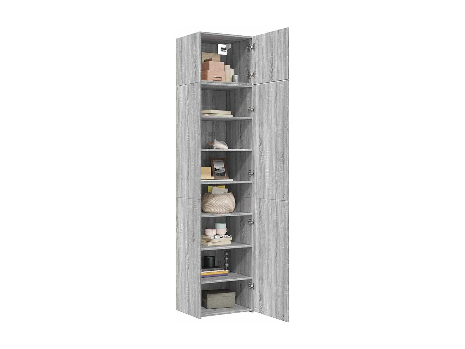 Armoire de rangement mince sonoma gris 50x42,5x225 cm