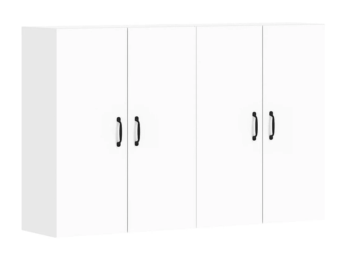 Pensili a 2 pezzi, legno ingegnerizzato bianco