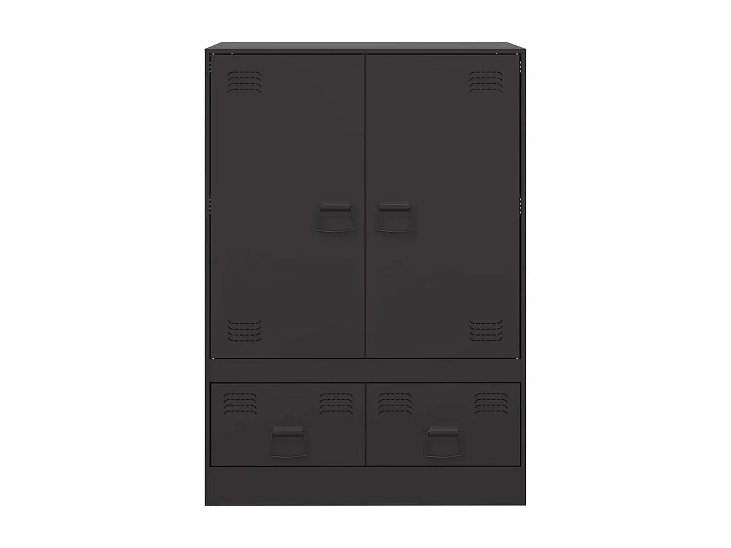 Buffet haut noir 67x39x95 cm acier