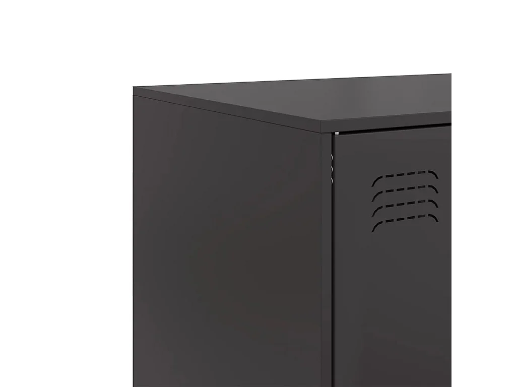 Buffet haut noir 67x39x95 cm acier