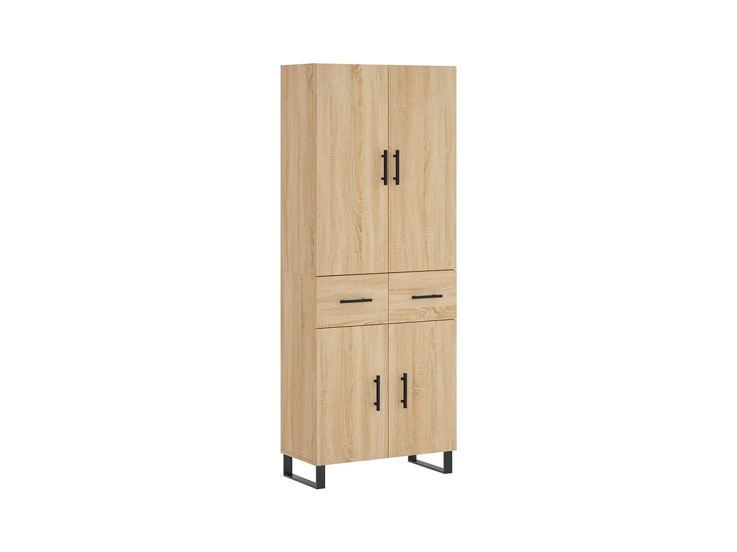 Hoog dressoir Sonoma eiken 69,5x34x180 cm Technisch hout
