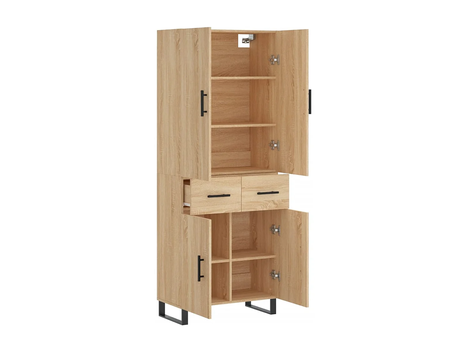 Buffet haut Chêne sonoma 69,5x34x180 cm Bois d'ingénierie