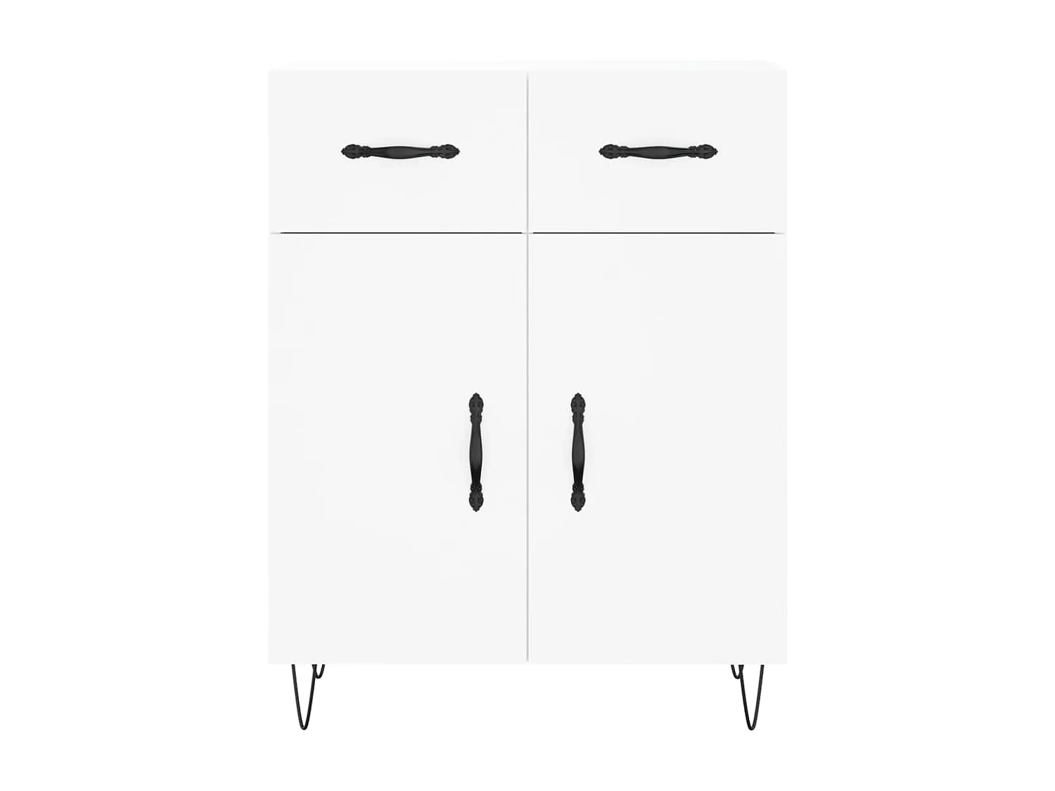 Buffet haut Blanc 69,5x34x180 cm Bois d'ingénierie