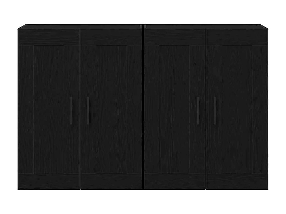 Meuble mural Montage mural 2 pcs Bois ancien 160 x 34 x 90 cm