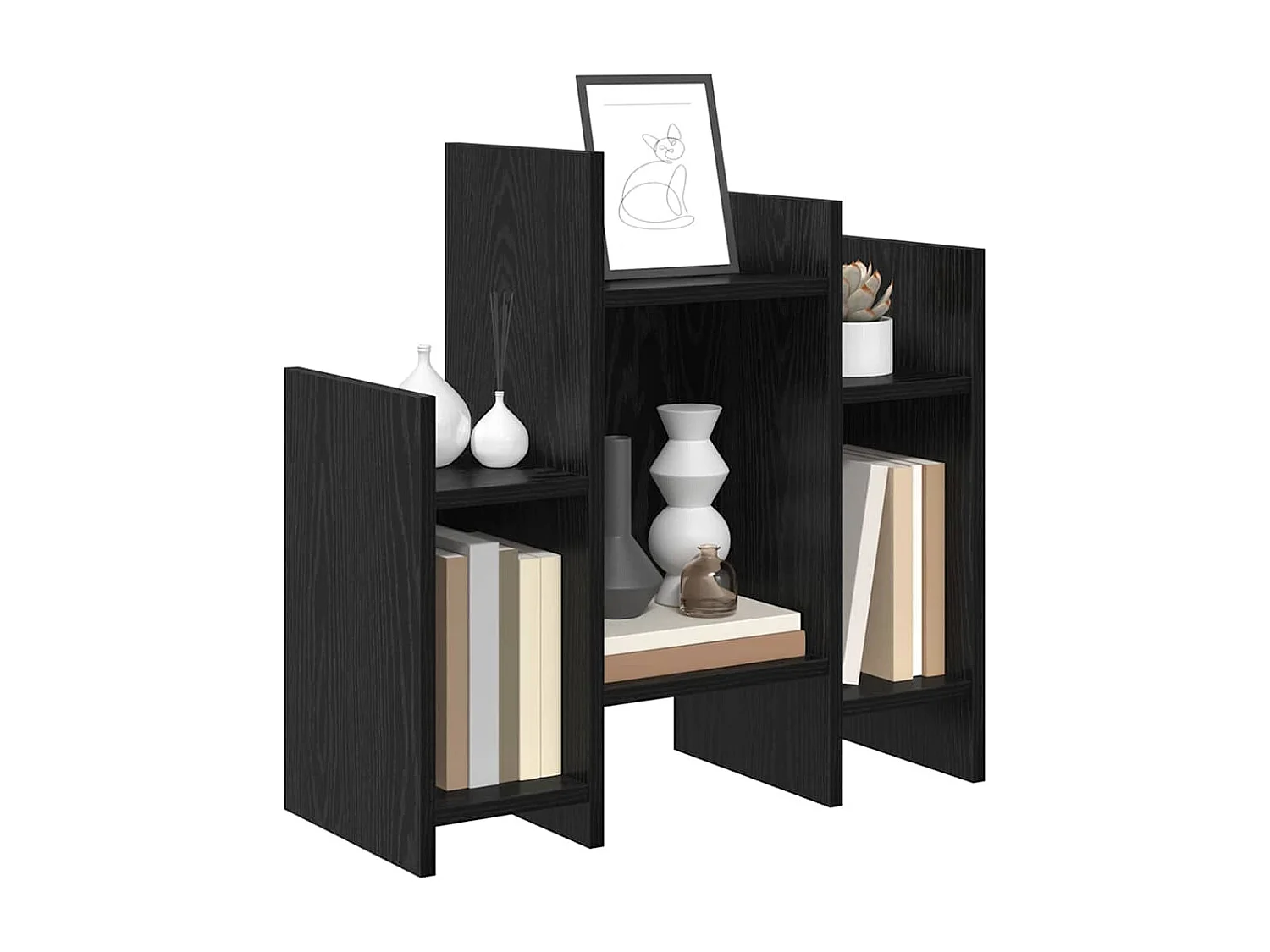 Tavolino laterale Rovere nero 60 x 26 x 60 cm Legno ingegnerizzato