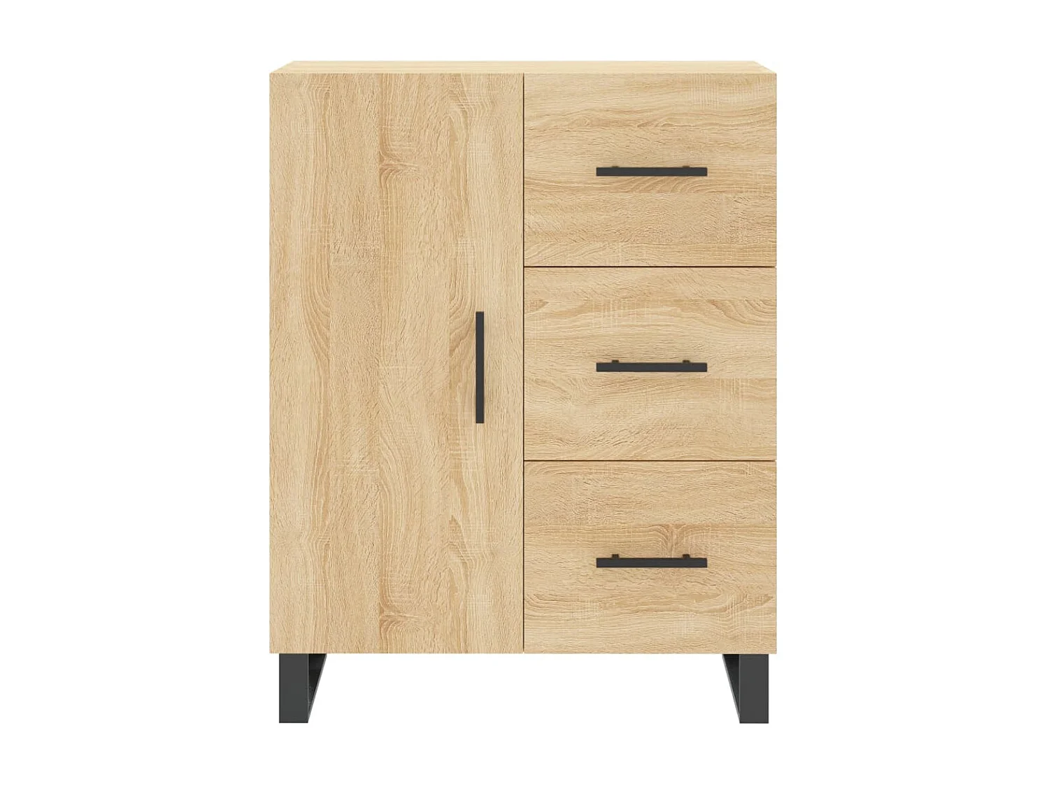 Credenza alta in rovere Sonoma 69,5x34x180 cm Legno ingegnerizzato