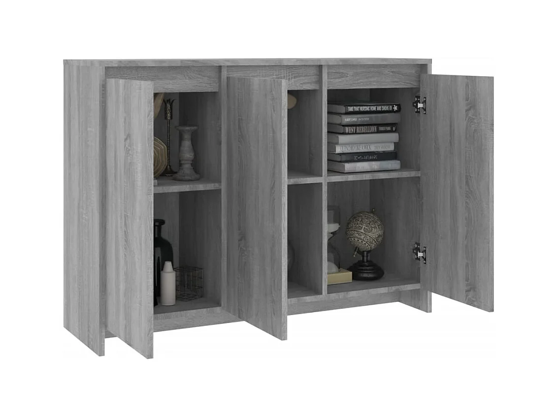 Buffet Sonoma gris 102x33x75 cm Bois d'ingénierie