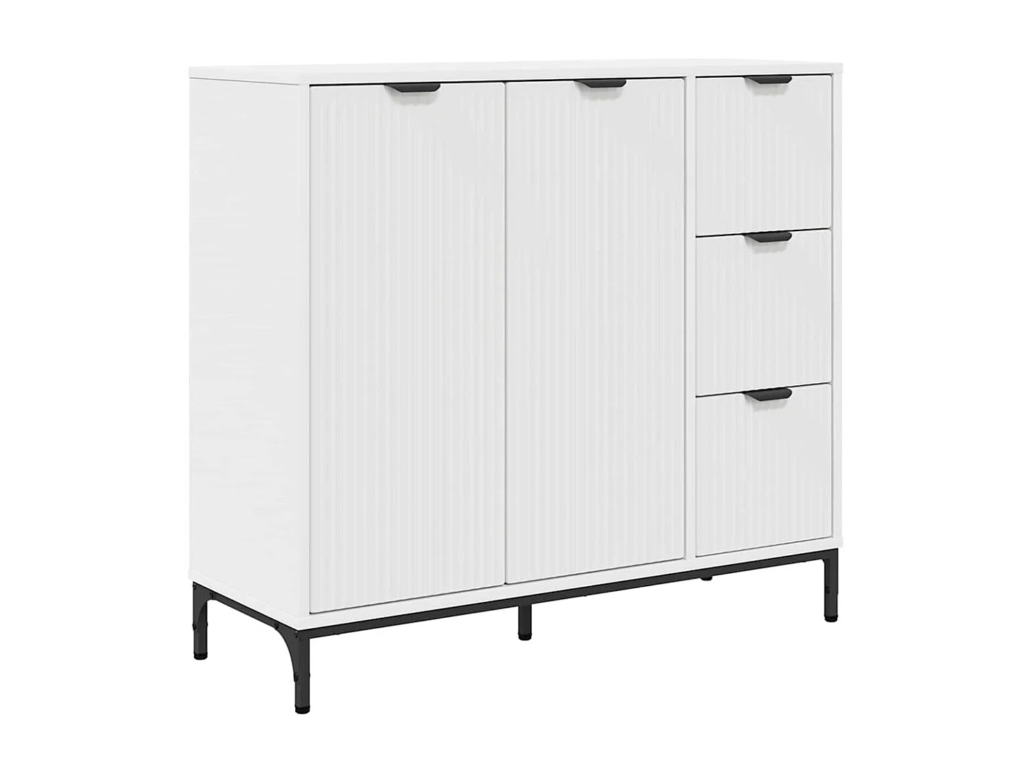 Dressoir met lade Wit 89,5 x 33 x 82 cm Bewerkt hout