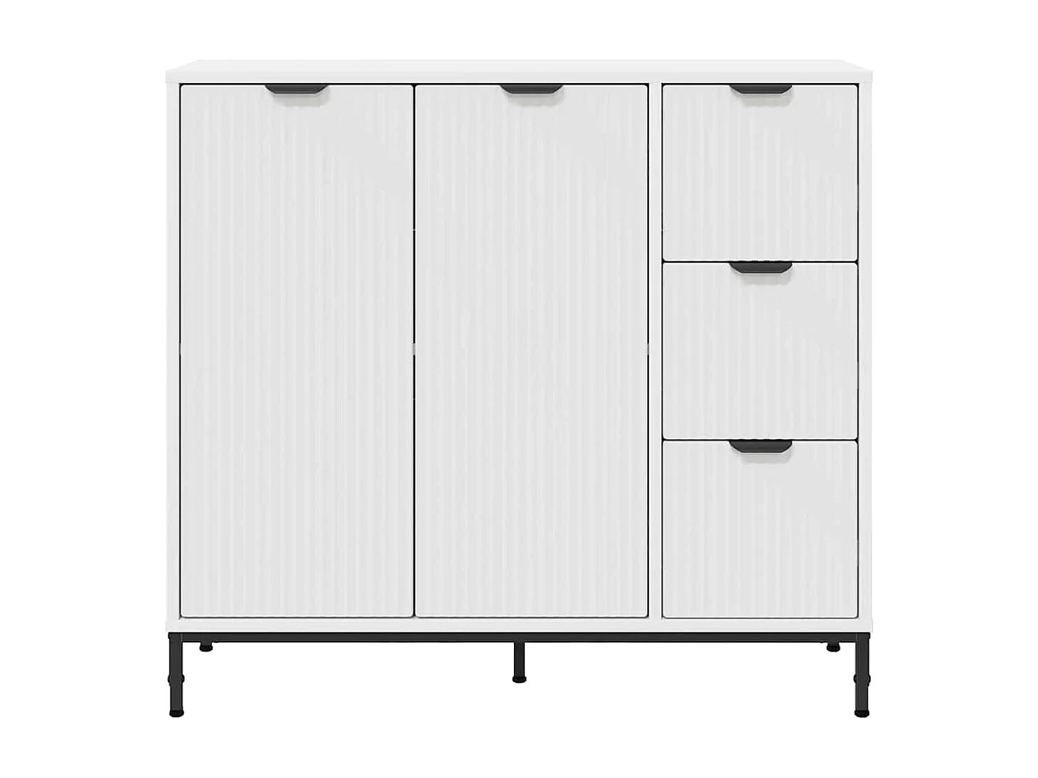 Dressoir met lade Wit 89,5 x 33 x 82 cm Bewerkt hout
