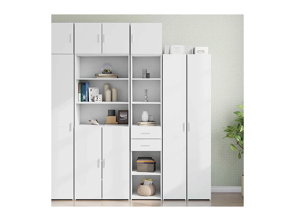 Armoire de rangement mince blanc 40x42,5x225 cm