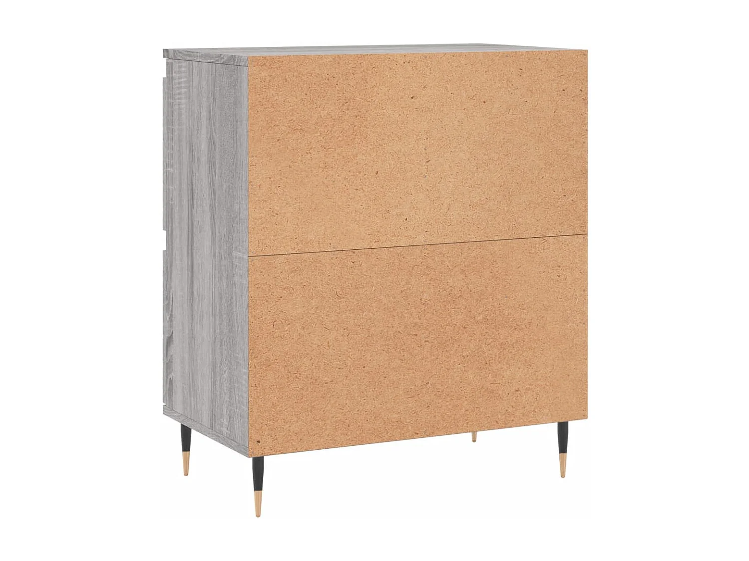 credenze a 2 pezzi in legno ingegnerizzato grigio Sonoma