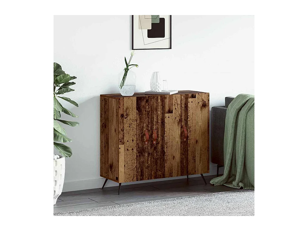 Credenza marrone 90 x 34 x 80 cm in legno ingegnerizzato