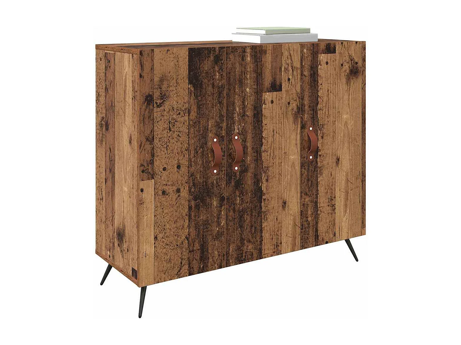 Bruin dressoir 90 x 34 x 80 cm bewerkt hout