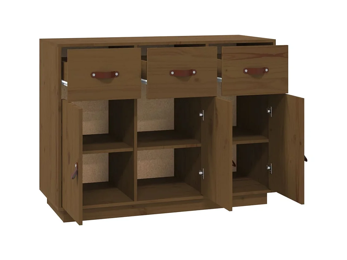 Buffet Marron miel 100x40x75 cm Bois massif de pin