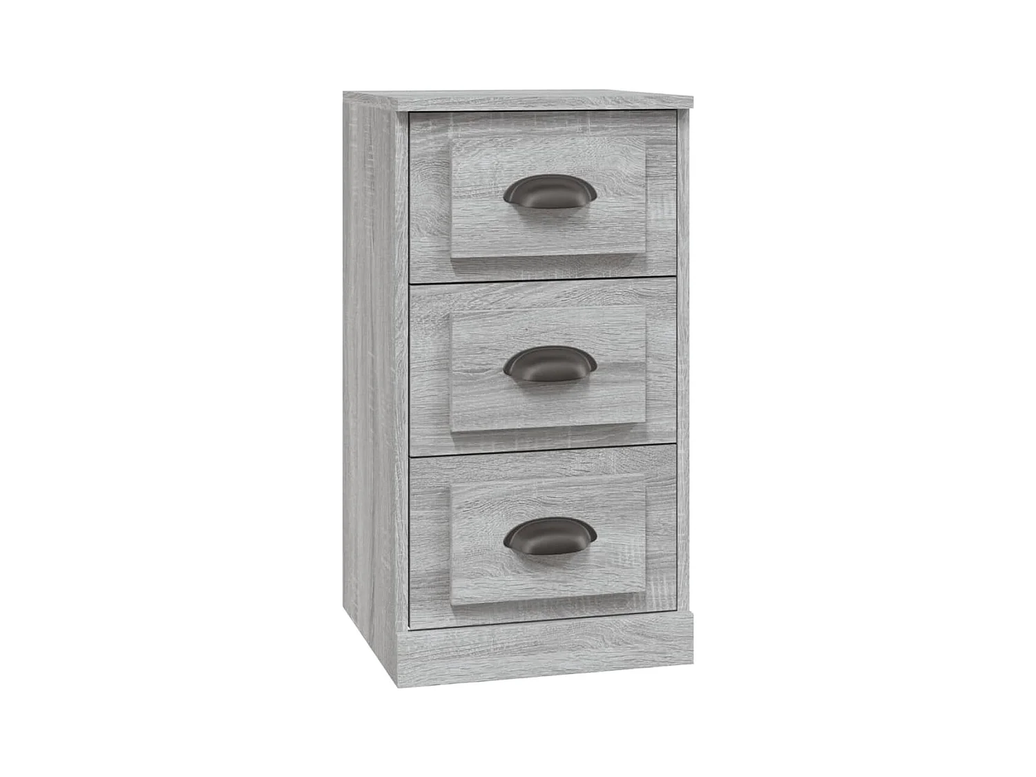Buffets 3 pcs Sonoma gris Bois d'ingénierie