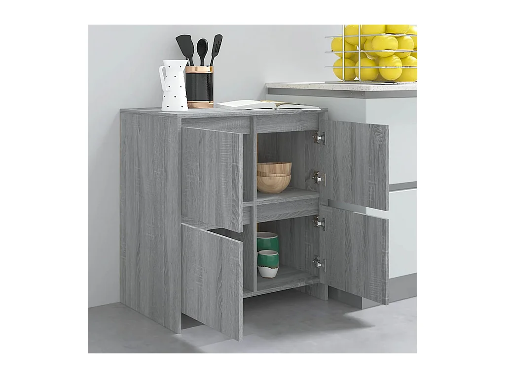 Buffet Sonoma gris 70x41x75 cm Bois d'ingénierie