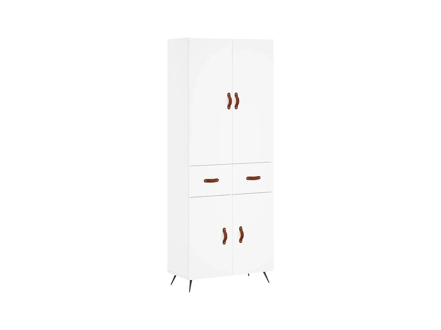 Wit hoog dressoir 69,5x34x180 cm Technisch hout