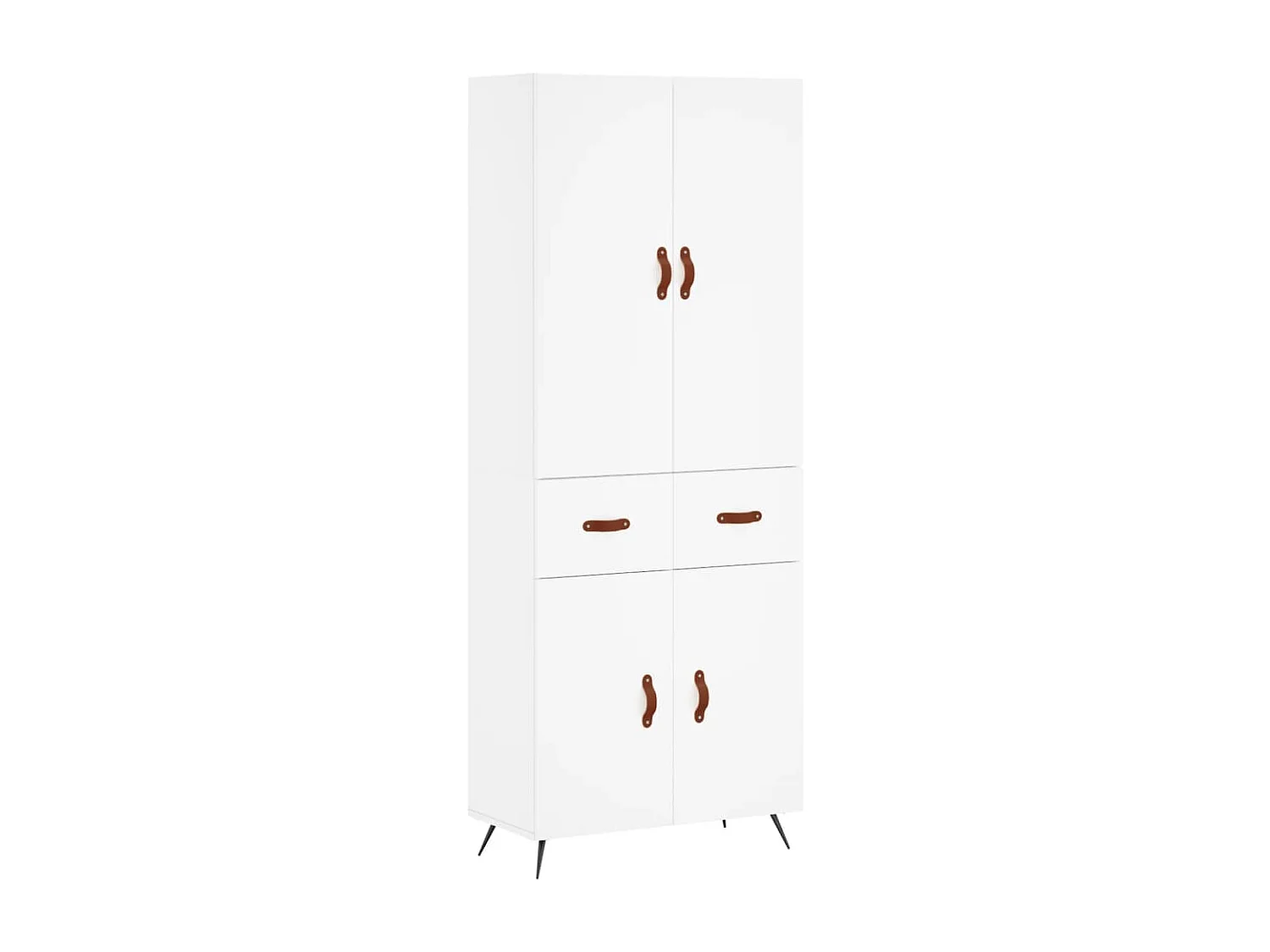 Buffet haut Blanc 69,5x34x180 cm Bois d'ingénierie