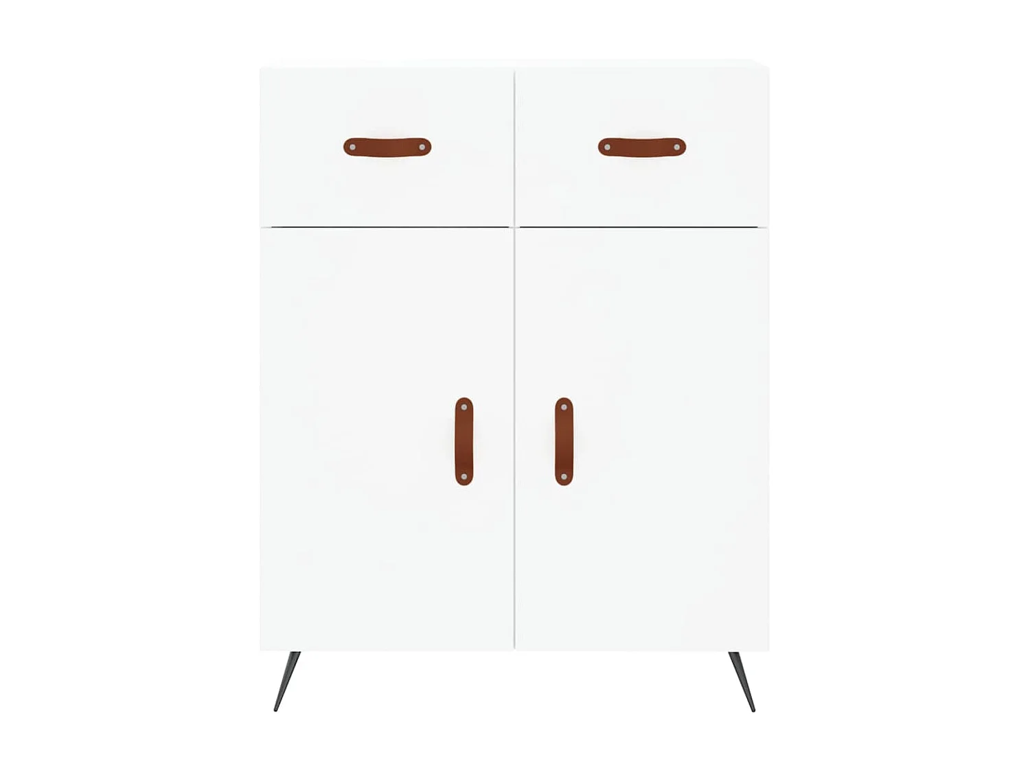 Buffet haut Blanc 69,5x34x180 cm Bois d'ingénierie