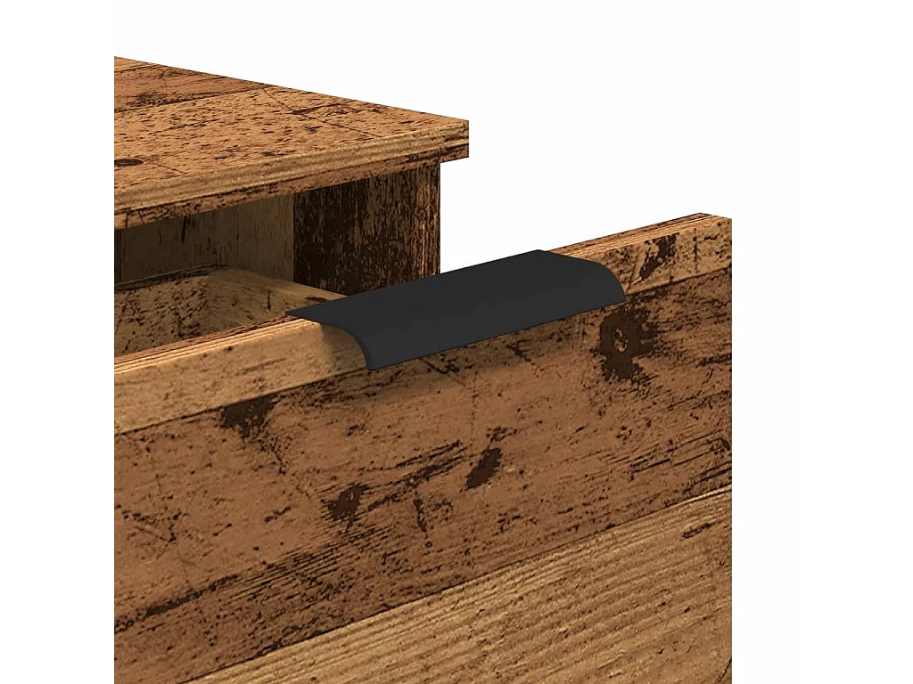 Dressoirs 2 stuks oud hout 30x30x70 cm bewerkt hout