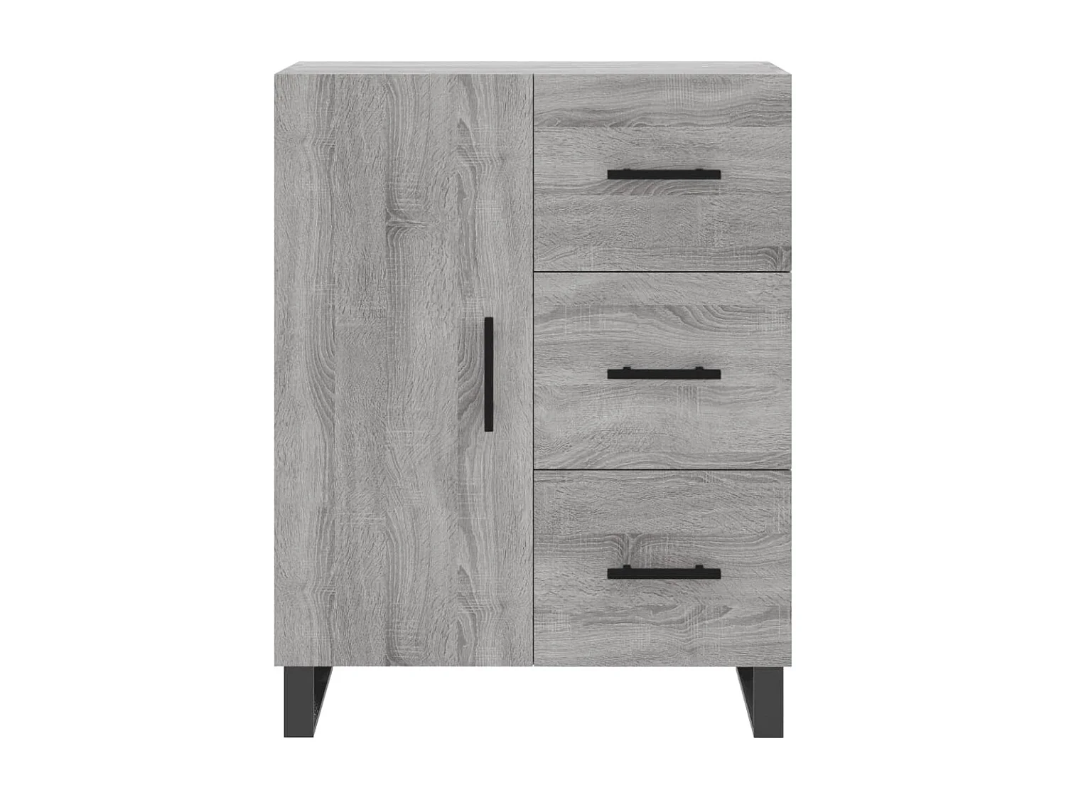 Aparador alto Sonoma gris 69,5x34x180 cm Madera de ingeniería