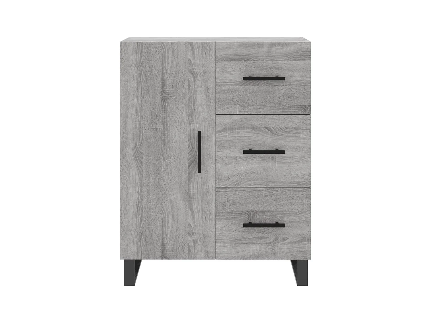 Sonoma hoog dressoir grijs 69,5x34x180 cm Technisch hout