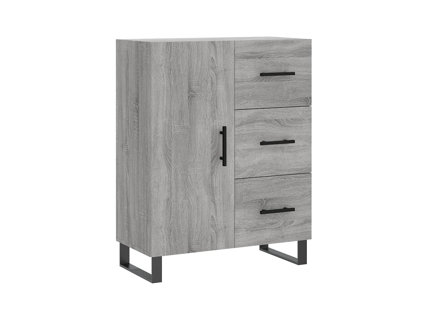 Sonoma hoog dressoir grijs 69,5x34x180 cm Technisch hout