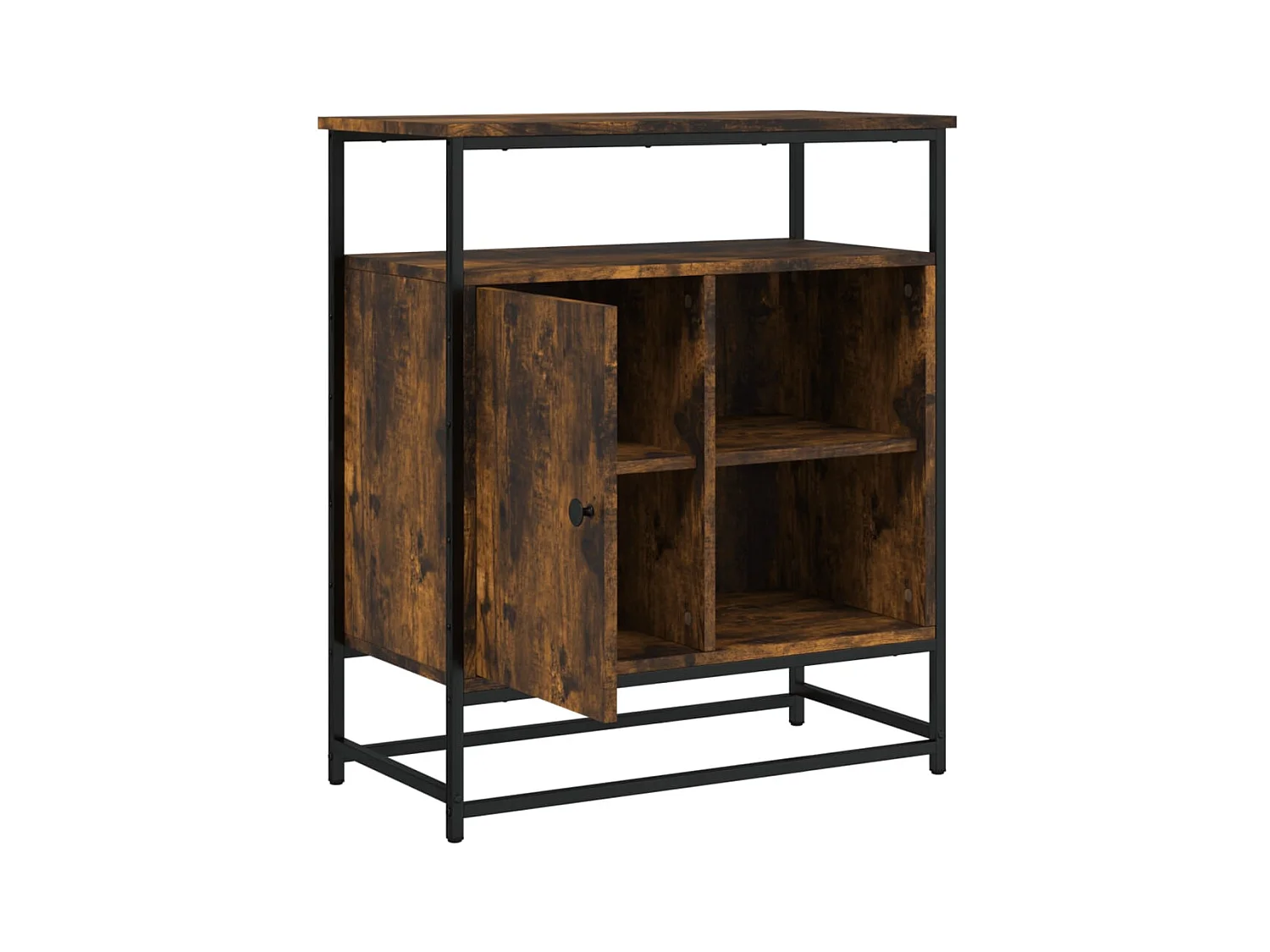 Buffet chêne fumé 69x35x80 cm bois d'ingénierie