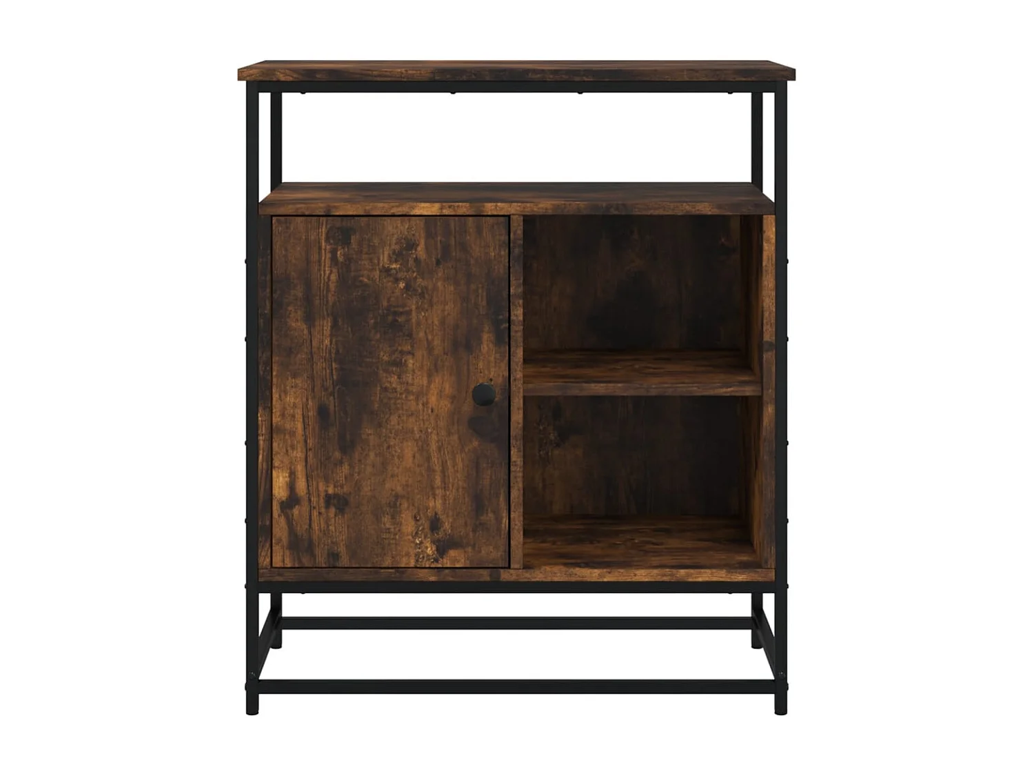 Buffet chêne fumé 69x35x80 cm bois d'ingénierie