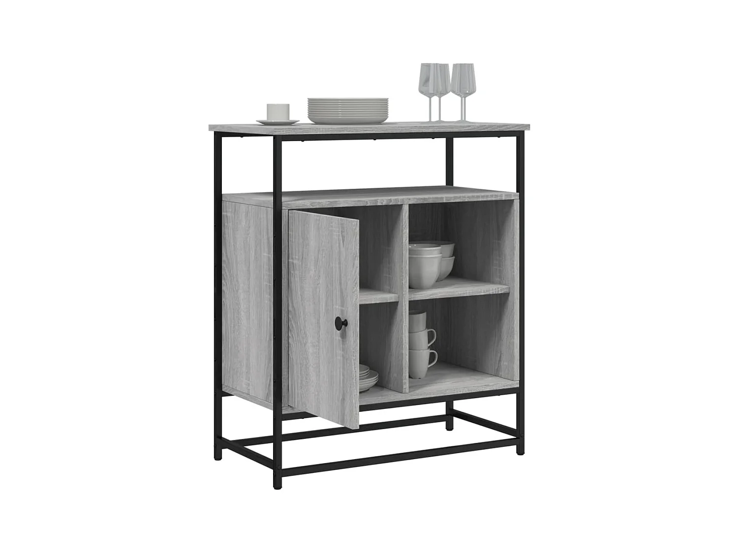 Buffet sonoma gris 69x35x80 cm bois d'ingénierie