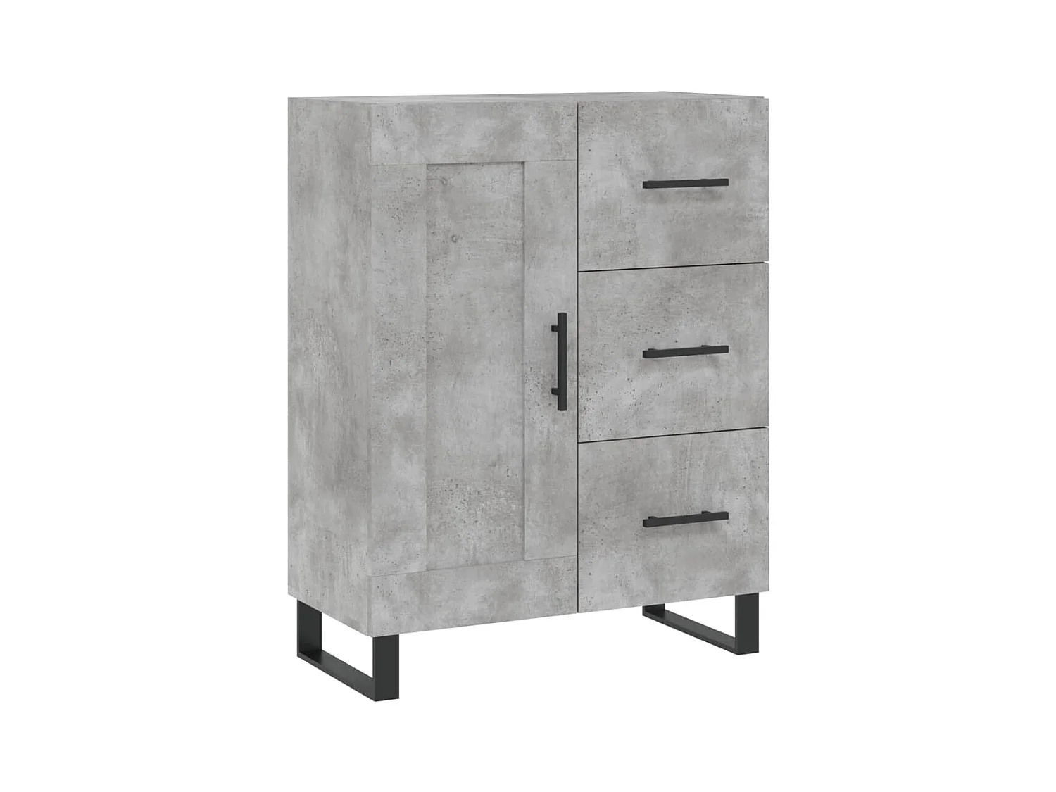 Credenza grigio cemento 69,5x34x90 cm in legno ingegnerizzato