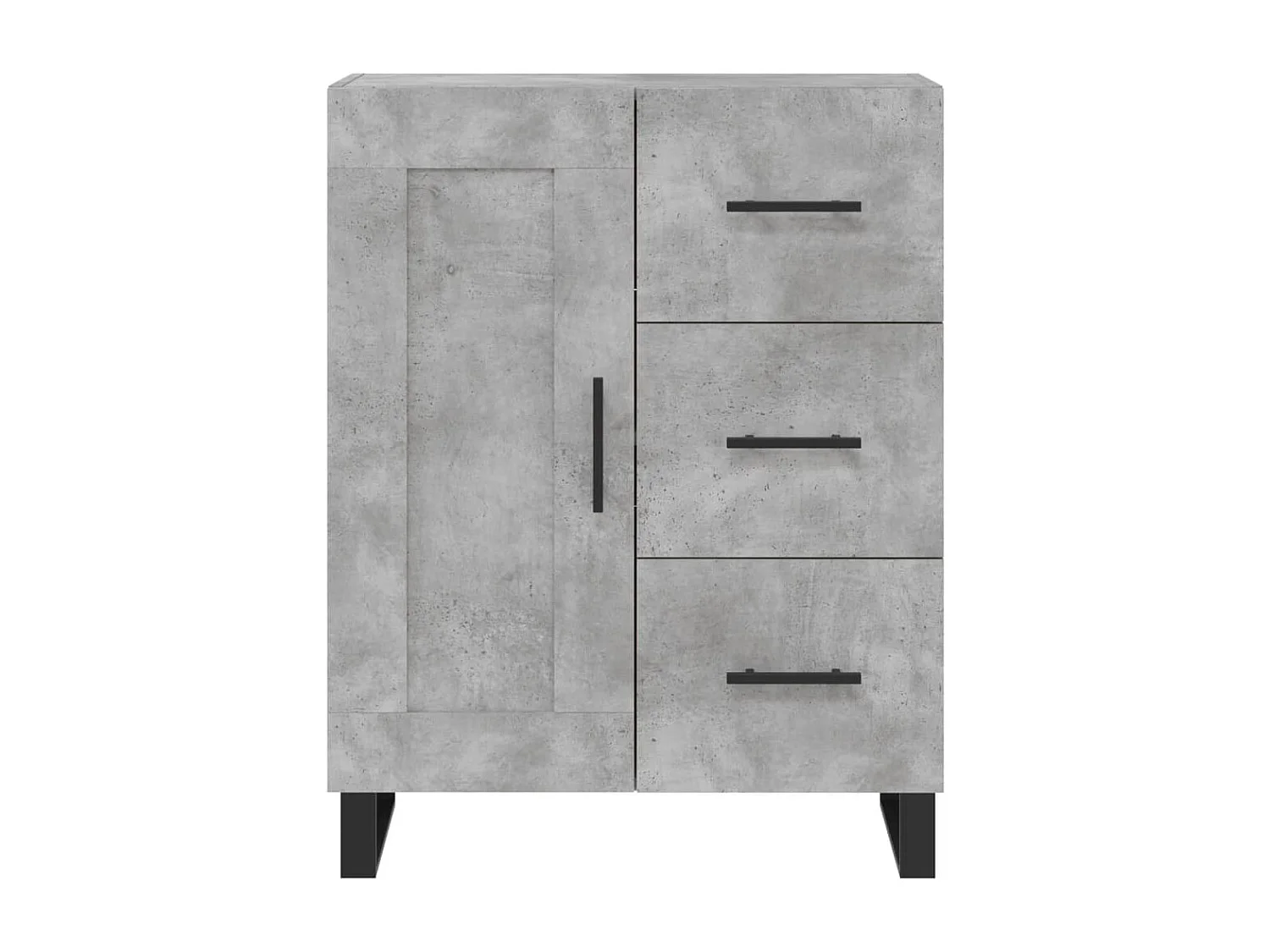 Buffet gris béton 69,5x34x90 cm bois d'ingénierie