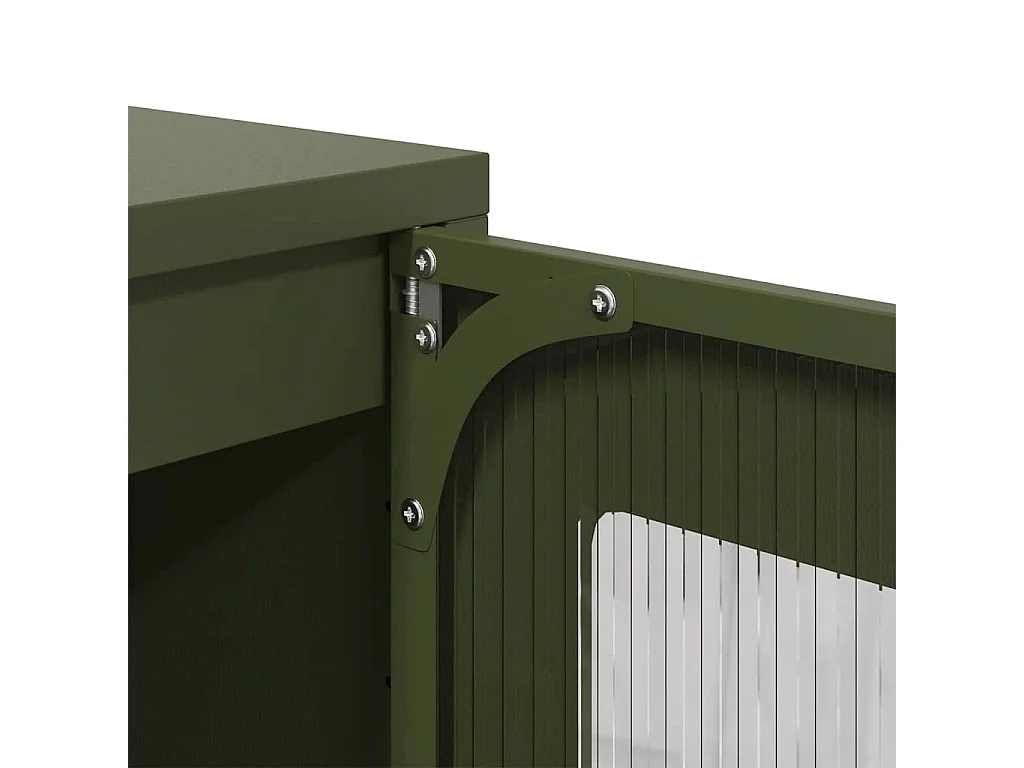 Aparador alto verde oliva 68x39x111,5 cm acero