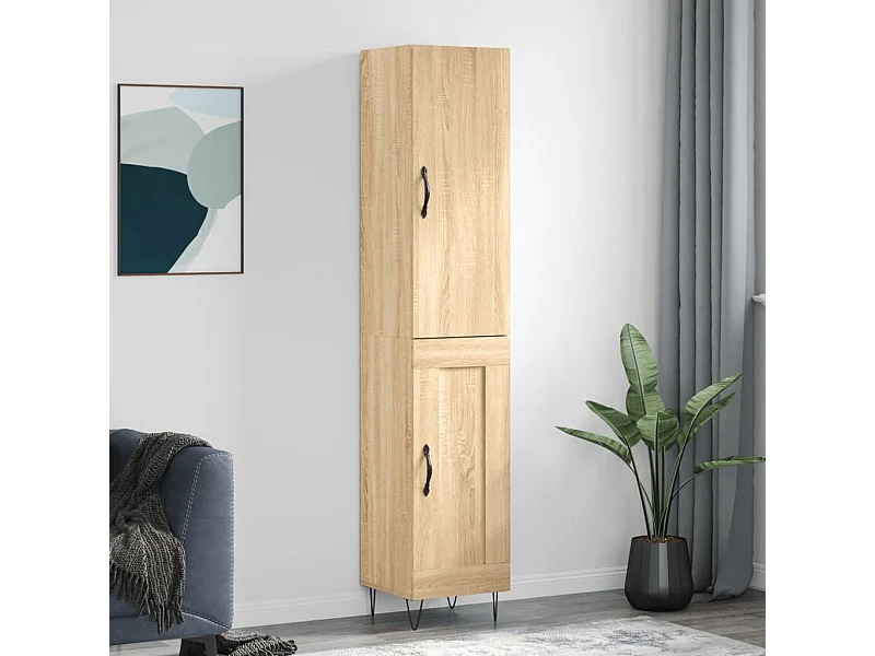 Credenza alta in rovere Sonoma 34,5x34x180 cm Legno ingegnerizzato