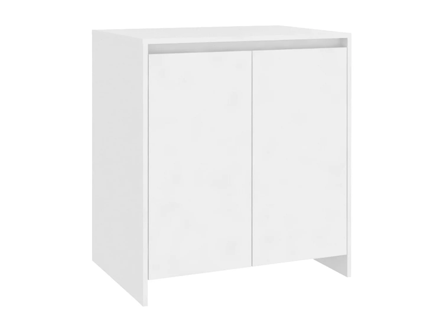 Buffets 2 pcs Blanc Bois d'ingénierie