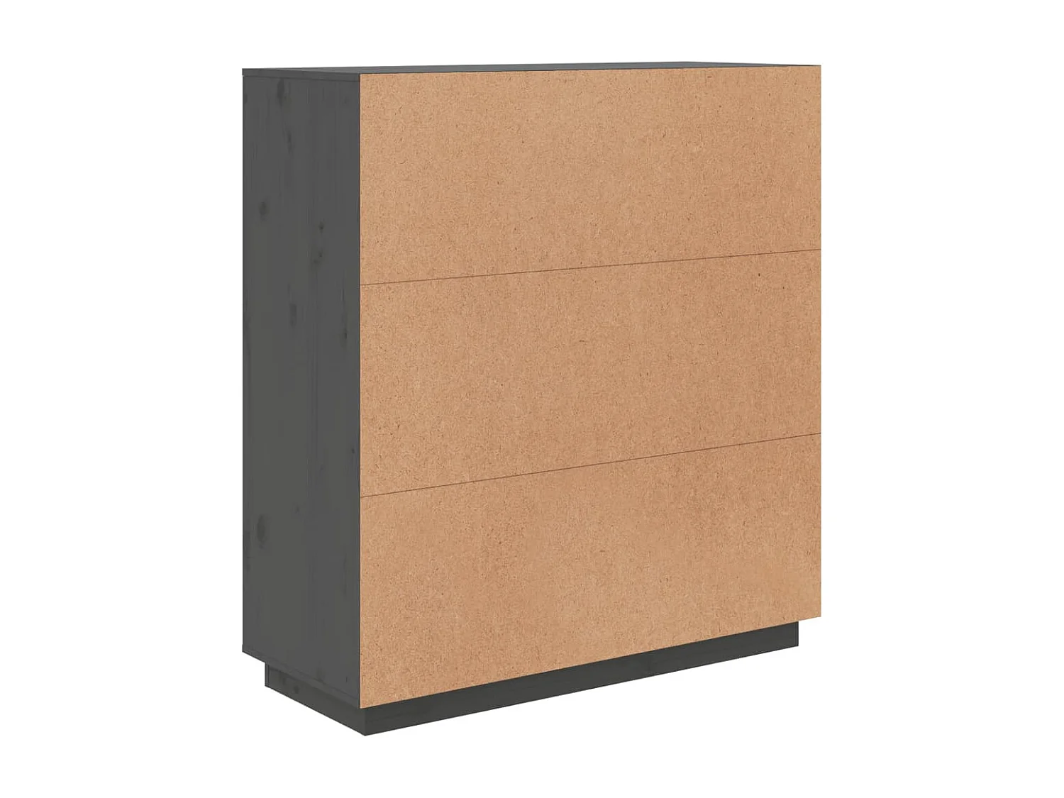 Buffet haut Gris 100x40x108,5 cm Bois massif de pin