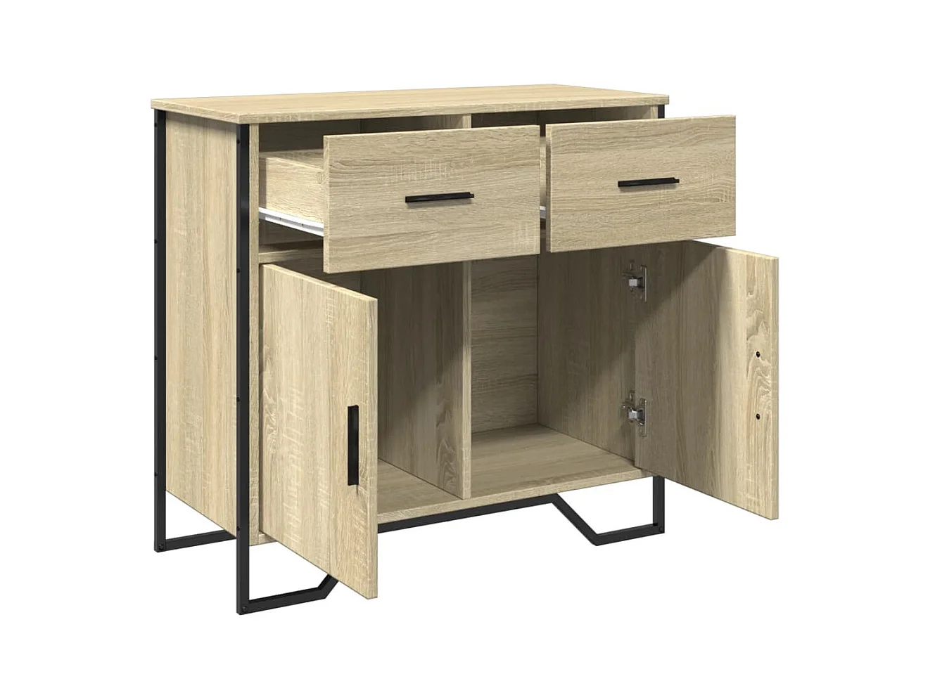 Credenza in rovere Sonoma 79,5x35,5x74,5 cm in legno ingegnerizzato