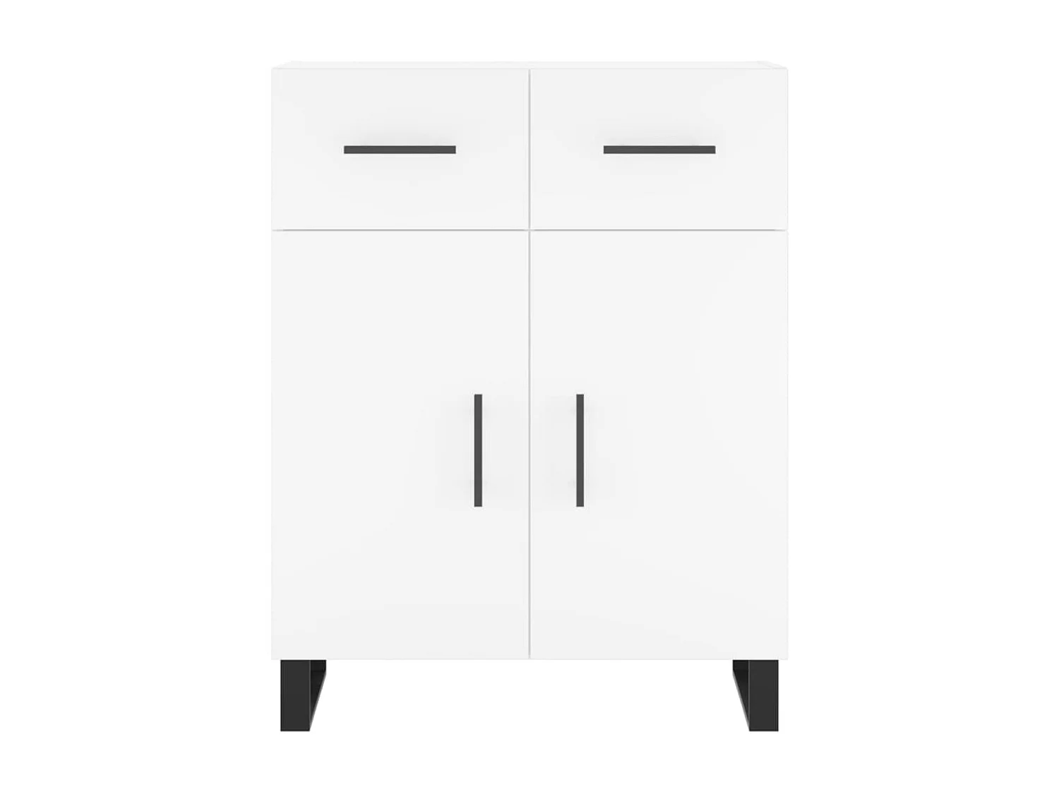 Credenza alta bianca 69,5x34x180 cm Legno ingegnerizzato