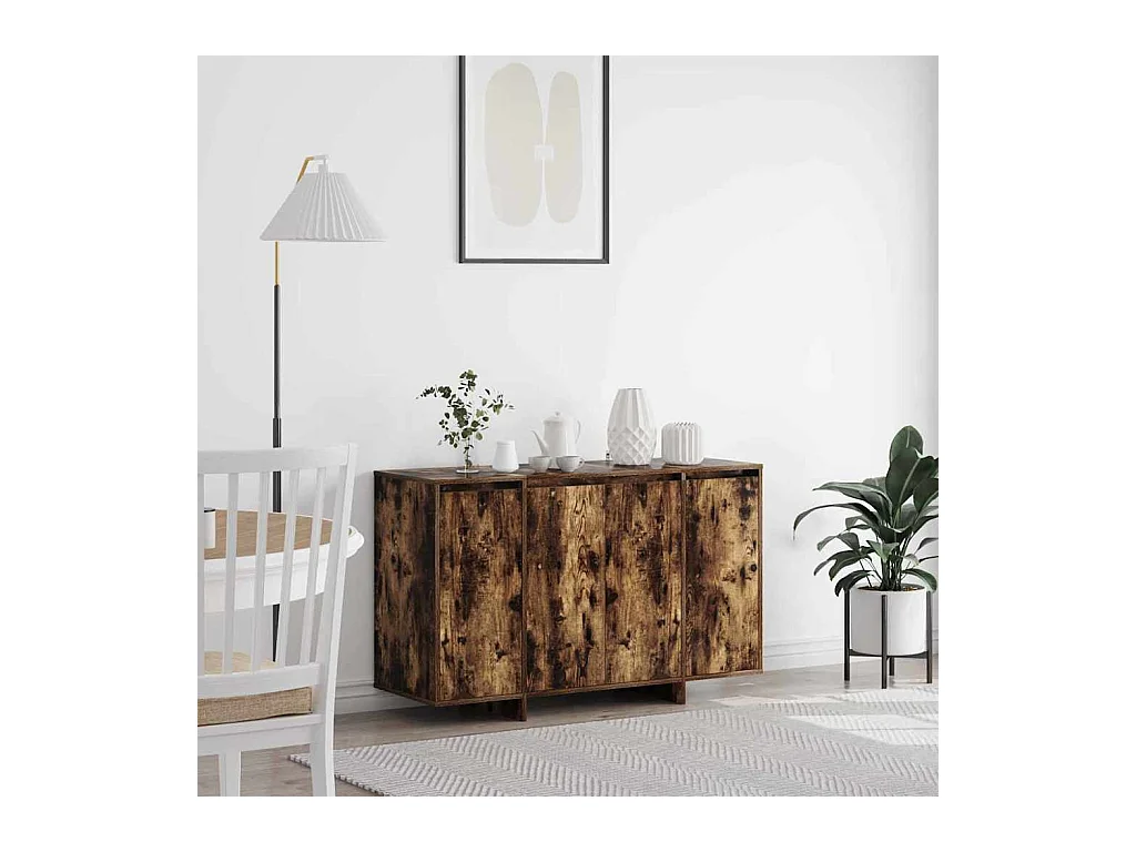 Sideboard aus geräucherter Eiche, 120 x 41 x 75 cm, Holzwerkstoff