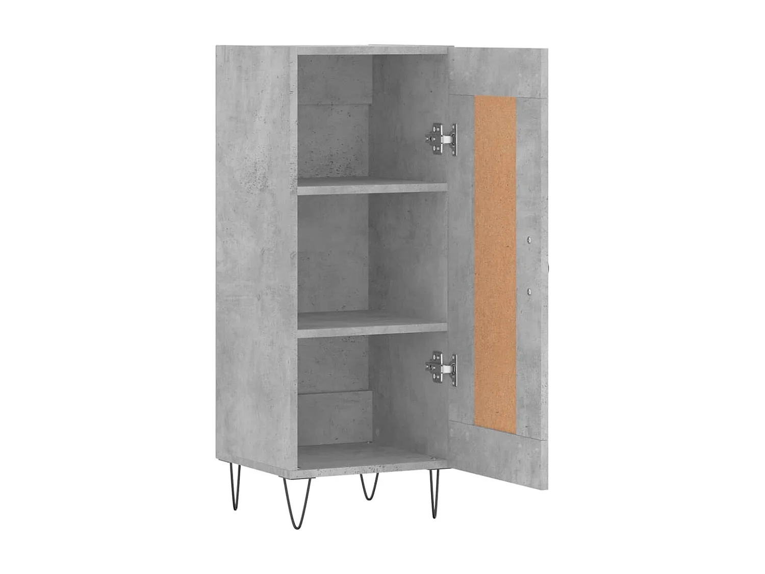Buffet Gris béton 34,5x34x90 cm Bois d'ingénierie