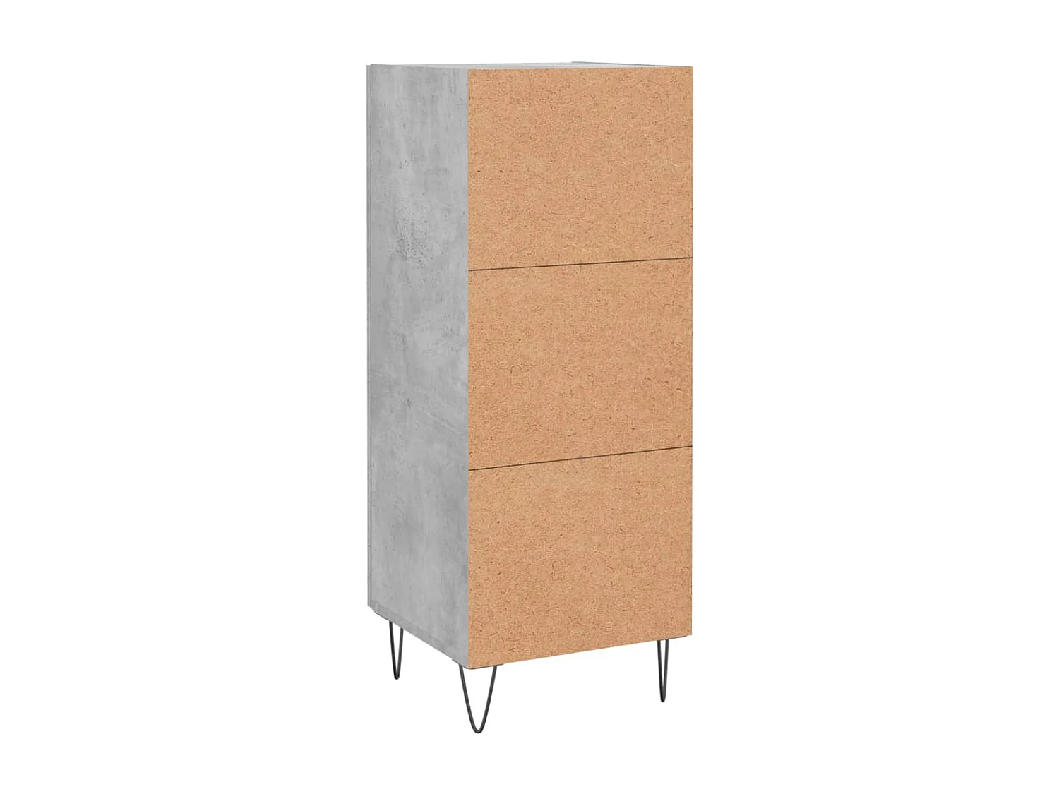 Credenza grigio cemento 34,5x34x90 cm in legno ingegnerizzato