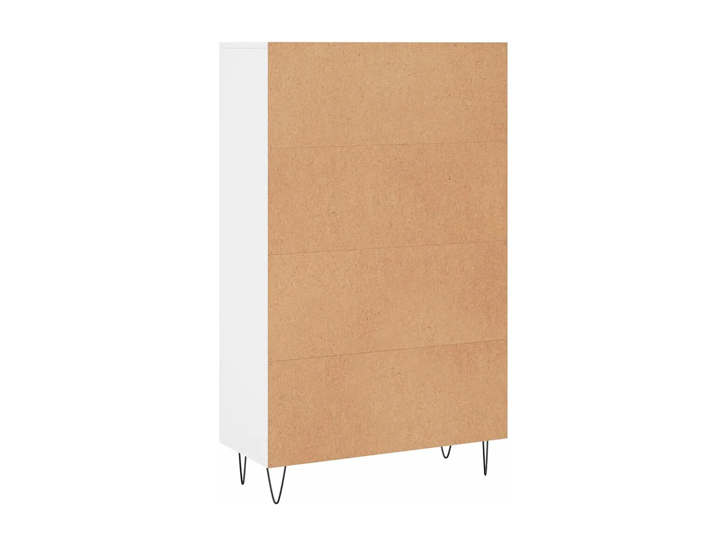 Credenza alta bianca 69,5x31x115 cm in legno ingegnerizzato